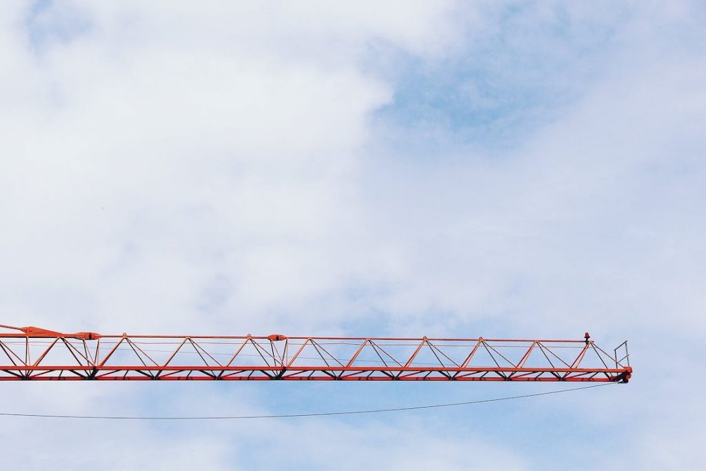 Crane on construction site