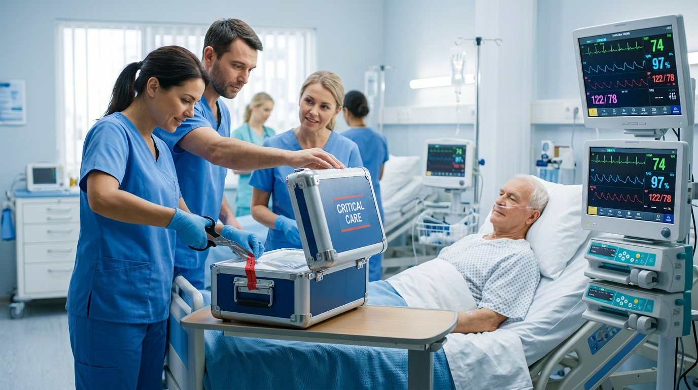 medical team with patient
