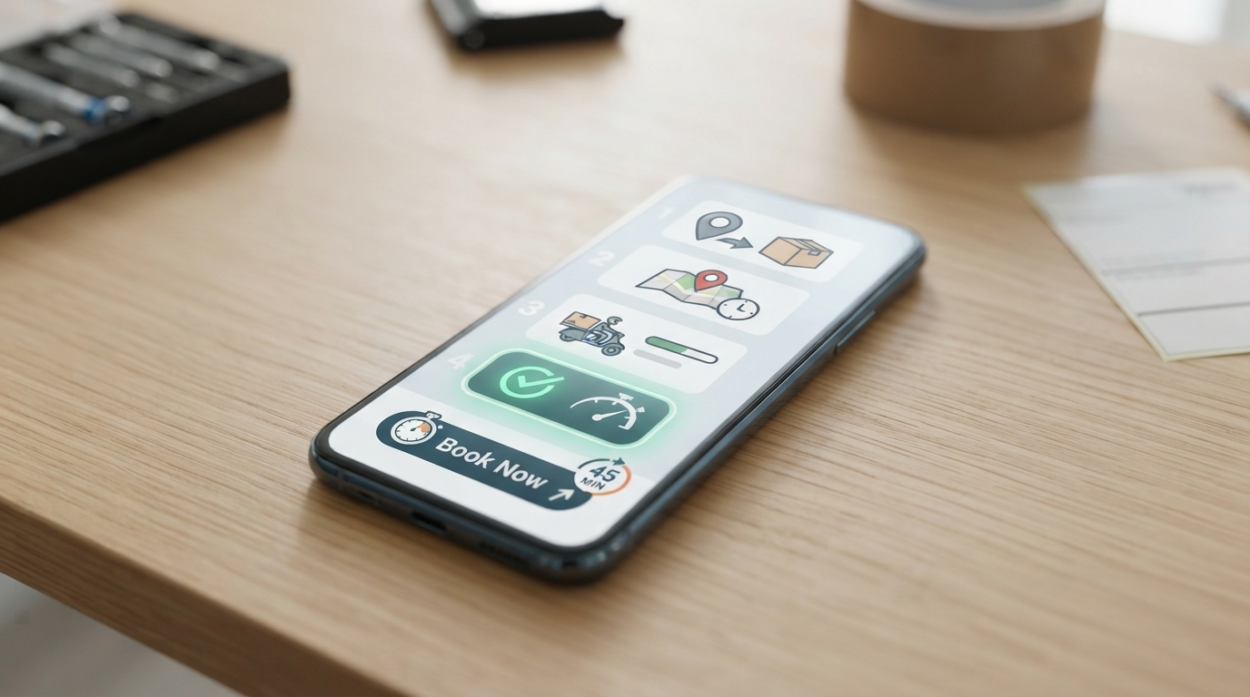 courier app on mobile