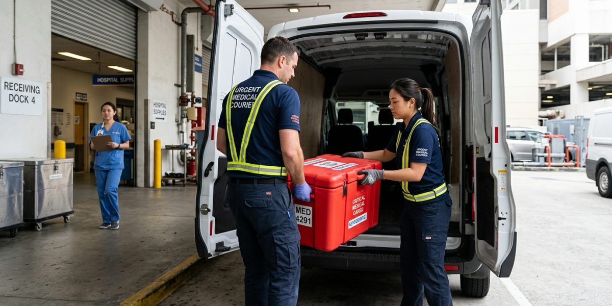 Medical couriers transporting sensitive organs