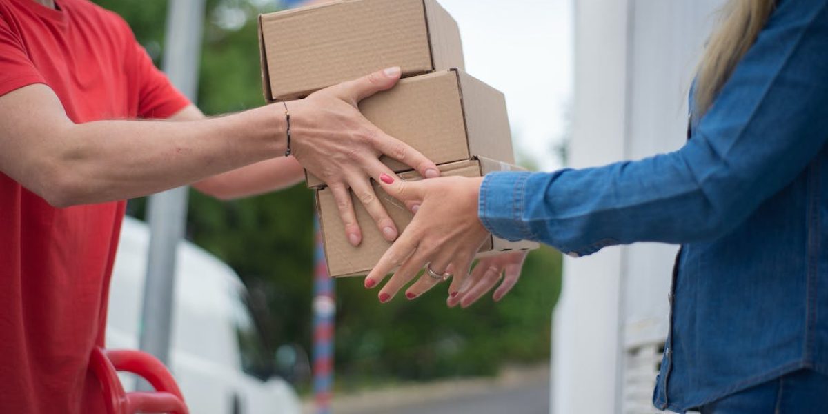 same day delivery being handed over